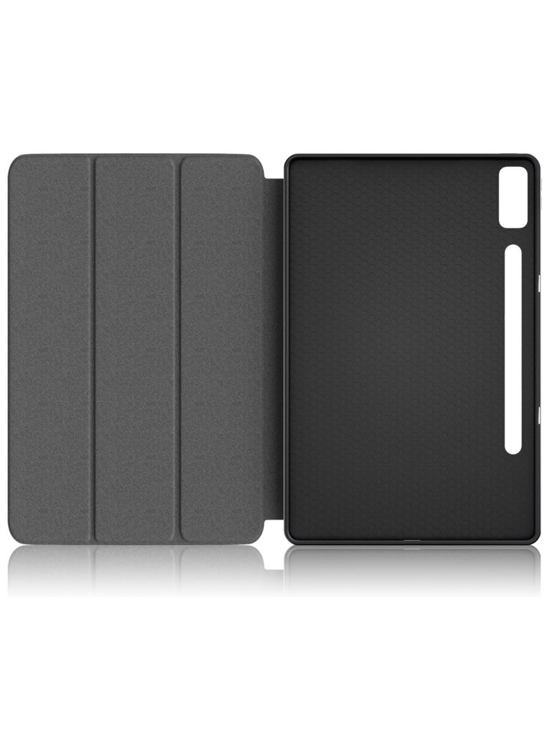 Smart Case Compatible with Lenovo Tab P12/Tab Pad Pro 12.7 Inch Tablet Case, Shockproof Soft TPU Case with Automatic Wake/sleep Magnetic Protection Tablet Cover - Image 2